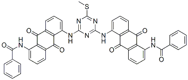 CAS#: 71459-28-4, N,N'-[[6-(Methylthio)-1,3,5-Triazine-2,4-Diyl]Bis[Imino(9,10-Dihydro-9,10-Dioxoanthracene-5,1-Diyl)]]Bis(Benzamide)