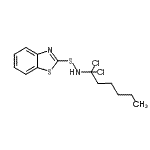 CAS#: 71463-47-3, N-(1,3-Benzothiazol-2-ylsulfanyl)-1,1-dichloro-1-hexanamine