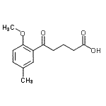 CAS 登录号：71472-14-5， 5-(2-甲氧基-5-甲基苯基)-5-氧代戊酸