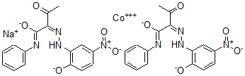 CAS#: 71566-26-2, Sodium Bis[2-[(2-Hydroxy-5-Nitrophenyl)Azo]-3-Oxo-N-Phenylbutyramidato]Cobaltate