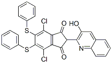 CAS 登录号：71566-79-5， 4,7-二氯-2-(3-羟基-2-喹啉基)-5,6-二(苯基硫代)-1H-茚-1,3(2H)-二酮