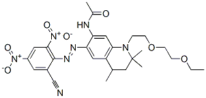 CAS#: 71673-12-6, N-[6-[(2-Cyano-4,6-Dinitrophenyl)Azo]-1-[2-(2-Ethoxyethoxy)Ethyl]-1,2,3,4-Tetrahydro-2,2,4-Trimethyl-7-Quinolinyl]-Acetamide