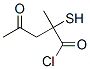 CAS 登录号：71735-69-8， 2-巯基-2-甲基-4-氧代戊酸氯化物