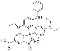 CAS#: 71799-70-7, 1-[4-(Diethylamino)-2-Hydroxyphenyl]-1-[2-Ethoxy-5-(Phenylamino)Phenyl]-1,3-Dihydro-3-Oxo-5-Isobenzofurancarboxylic Acid
