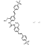 CAS#: 71850-83-4, Disodium 4,4'-{carbonylbis[imino(3-methoxy-4,1-phenylene)-2,1-diazenediyl]}dibenzenesulfonate
