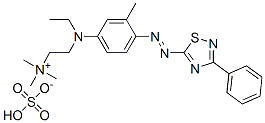 CAS#: 71873-55-7, [2-[Ethyl[3-Methyl-4-[(3-Phenyl-1,2,4-Thiadiazol-5-Yl)Azo]Phenyl]Amino]Ethyl]Trimethylammonium Hydrogen Sulphate