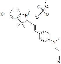 CAS#: 71873-57-9, 5-Chloro-2-[2-[4-[(2-Cyanoethyl)Methylamino]Phenyl]Vinyl]-1,3,3-Trimethyl-3H-Indolium Methyl Sulphate