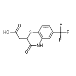 CAS#: 7196-94-3, [3-Oxo-6-(trifluoromethyl)-3,4-dihydro-2H-1,4-benzothiazin-2-yl]acetic acid