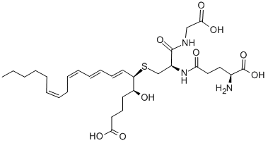 CAS#: 72025-60-6, (5S,6R,7E,9E,11Z,14Z)-6-[(2R)-2-[[(4S)-4-Amino-5-Hydroxy-5-Oxopentanoyl]Amino]-3-(Carboxymethylamino)-3-Oxopropyl]Sulfanyl-5-Hydroxyicosa-7,9,11,14-Tetraenoic Acid