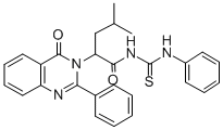 CAS#: 72045-76-2, 4-Methyl-2-(4-Oxo-2-Phenylquinazolin-3-Yl)-N-(Phenylcarbamothioyl)Pentanamide