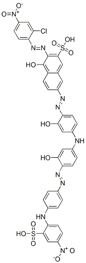 CAS#: 72139-00-5, 3-((2-Chloro-4-Nitrophenyl)Azo)-4-Hydroxy-7-((2-Hydroxy-4-((3-Hydroxy-4-((4-((4-Nitro-2-Sulfophenyl)Amino)Phenyl)Azo)Phenyl)Amino)Phenyl)Azo)-2-Naphthalenesulfonic Acid
