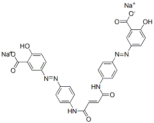 CAS 登录号：72139-21-0， (3E)-3-[[4-[[(E)-4-[[4-[(2E)-2-(3-羧基-4-氧代-1-环己-2,5-二烯亚基)肼基]苯基]氨基]-4-氧代丁-2-烯酰基]氨基]苯基]亚肼基]-6-氧代环己-1,4-二烯-1-羧酸二钠