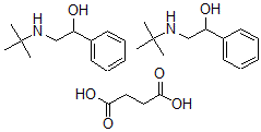 CAS#: 72156-36-6, Butanedioic Acid; 2-(Tert-Butylamino)-1-Phenylethanol; 2-(Tert-Butylamino)-1-Phenylethanol