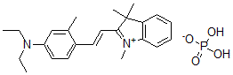 CAS#: 72208-34-5, [2S-(2alpha,5alpha,6)]-2-[2-[4-(Diethylamino)-2- Methylphenyl]Ethenyl]-1,3,3-Trimethyl-3H-Indolium Phosphate (1:1)
