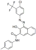 CAS 登录号：72319-13-2， (4Z)-4-[[4-氯-3-(三氟甲基)苯基]亚肼基]-N-(4-甲基苯基)-3-氧代萘-2-甲酰胺