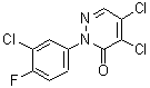 CAS 登录号：72396-65-7， 4,5-二氯-2-(3-氯-4-氟苯基)-3(2H)-哒嗪酮