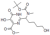 CAS#: 724446-00-8, 2-[1-[[(1,1-dimethylethoxy)carbonyl]methylamino]-5-hydroxypentyl]-1,6-dihydro-5-hydroxy-6-oxo-4-Pyrimidinecarboxylic Acid methyl ester
