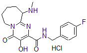 CAS#: 724446-10-0, N-[(4-fluorophenyl)methyl]-4,6,7,8,9,10-hexahydro-3-hydroxy-10-(methylamino)-4-oxo-Pyrimido[1,2-a]azepine-2-carboxamide hydrochloride (1:1)