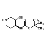 CAS#: 724788-22-1, 2-Methyl-2-propanyl [(3S,4S)-3-hydroxy-4-piperidinyl]carbamate