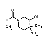 CAS#: 724790-30-1, Methyl 4-amino-3-hydroxy-4-methyl-1-piperidinecarboxylate
