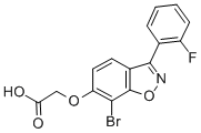 CAS#: 72481-99-3, 2-[[7-Bromo-3-(2-Fluorophenyl)-1,2-Benzoxazol-6-Yl]Oxy]Acetic Acid