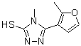 CAS#: 725218-31-5, 4-Methyl-5-(2-methyl-3-furyl)-4H-1,2,4-triazole-3-thiol