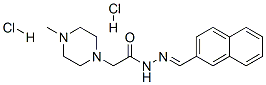 CAS 登录号：72606-61-2， 2-(4-甲基哌嗪-1-基)-N-(萘-2-基亚甲基氨基)乙酰胺二盐酸盐