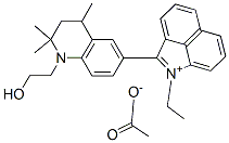 CAS 登录号：72639-27-1， 1-乙基-2-(1,2,3,4-四氢-1-(2-羟基乙基)-2,2,4-三甲基-6-喹啉基)苯并(cd)吲哚鎓乙酸盐