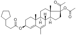 CAS#: 72648-88-5, [(3S,8R,9S,10R,13S,14S,17R)-17-Acetyl-17-Acetyloxy-6,10,13-Trimethyl-1,2,3,8,9,11,12,14,15,16-Decahydrocyclopenta[a]Phenanthren-3-Yl] 3-Cyclopentylpropanoate