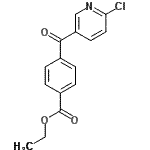 CAS 登录号：727409-20-3， 乙基4-[(6-氯-3-吡啶基)羰基]苯甲酸酯