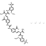 CAS 登录号：72749-83-8， 四钠3,3'-(羰基二亚胺)二[6-({1-[(2-甲氧基-5-磺酸苯基)氨基]-1,3-二氧代-2-丁炔基}偶氮)苯甲酸酯]