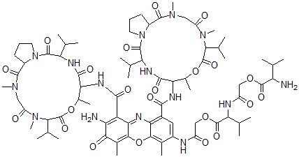 CAS 登录号：72751-56-5， 放线菌素D2