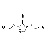 CAS#: 728037-90-9, 3-Ethoxy-5-(ethylsulfanyl)-1,2-thiazole-4-carbonitrile