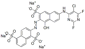 CAS#: 72828-73-0, Trisodium 2-[(2Z)-2-[6-[(5-Chloro-2,6-Difluoropyrimidin-4-Yl)Amino]-1-Oxo-3-Sulfonatonaphthalen-2-Ylidene]Hydrazinyl]Naphthalene-1,5-Disulfonate