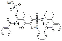 CAS#: 72828-83-2, Disodium (3Z)-5-(Benzoylamino)-3-[[2-(2-Cyclohexylphenoxy)Phenyl]Hydrazinylidene]-4-Oxonaphthalene-2,7-Disulfonate