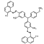 CAS#: 72906-48-0, 1,1'-{[(4-Methoxyphenyl)methylene]bis[(2-methyl-4,1-phenylene)-2,1-diazenediyl]}di(2-naphthol)
