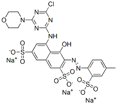CAS#: 72927-92-5, Trisodium (3Z)-5-[(4-Chloro-6-Morpholin-4-Yl-1,3,5-Triazin-2-Yl)Amino]-3-[(4-Methyl-2-Sulfonatophenyl)Hydrazinylidene]-4-Oxonaphthalene-2,7-Disulfonate