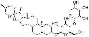 CAS#: 72947-73-0, Sarsasapogenin 3-O-beta-D-Xylopyranosyl-(1-4)-beta-D-Glucopyranoside