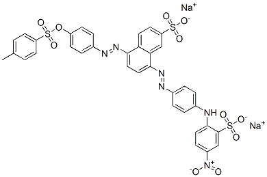 CAS#: 72968-80-0, Disodium 5-[4-(4-Methylphenyl)Sulfonyloxyphenyl]Diazenyl-8-[4-[(4-Nitro-2-Sulfonatophenyl)Amino]Phenyl]Diazenylnaphthalene-2-Sulfonate