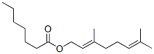 CAS#: 73019-15-5, Heptanoic Acid (E)-3,7-Dimethyl-2,6-Octadienyl Ester