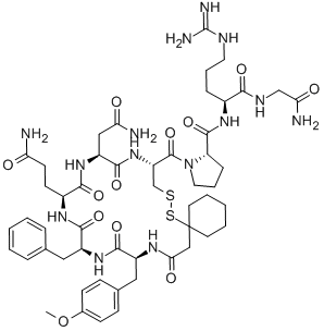 CAS#: 73168-24-8, 3-Mercapto-3-Methyl-Butyryl-Tyr(Me)-Phe-Gln-Asn-Cys-Pro-Arg-Gly-NH2