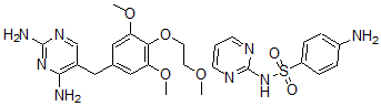 CAS#: 73173-12-3, 4-Amino-N-Pyrimidin-2-Ylbenzenesulfonamide; 5-[[3,5-Dimethoxy-4-(2-Methoxyethoxy)Phenyl]Methyl]Pyrimidine-2,4-Diamine