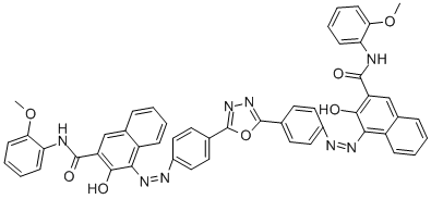 CAS#: 73212-56-3, 4,4'-[1,3,4-Oxadiazole-2,5-Diylbis(4,1-Phenyleneazo)]Bis[3-Hydroxy-N-(2-Methoxyphenyl)-2-Naphthalenecarboxamide]