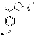 CAS#: 732252-30-1, (1S,3R)-3-(4-Methoxybenzoyl)cyclopentanecarboxylic acid