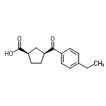 CAS#: 732252-55-0, (1R,3S)-3-(4-Ethylbenzoyl)cyclopentanecarboxylic acid