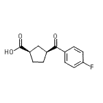 CAS#: 732252-83-4, (1R,3S)-3-(4-Fluorobenzoyl)cyclopentanecarboxylic acid