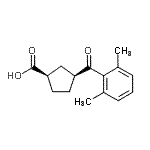 CAS 登录号：732253-13-3， (1R,3S)-3-(2,6-二甲基苯甲酰)环戊烷羧酸