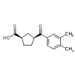 CAS 登录号：732253-20-2， (1R,3S)-3-(3,4-二甲基苯甲酰)环戊烷羧酸