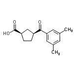 CAS 登录号：732253-27-9， (1R,3S)-3-(3,5-二甲基苯甲酰)环戊烷羧酸
