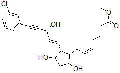 CAS#: 73285-84-4, Methyl (Z)-7-[(2R)-2-[(E,3R)-5-(3-Chlorophenyl)-3-Hydroxypent-1-En-4-Ynyl]-3,5-Dihydroxycyclopentyl]Hept-5-Enoate